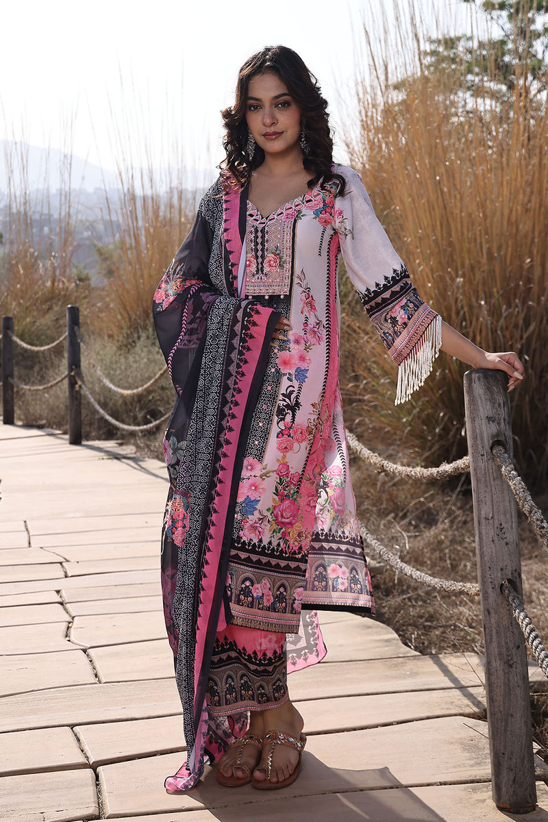 Buttercream Pink Muslin Kurta Set