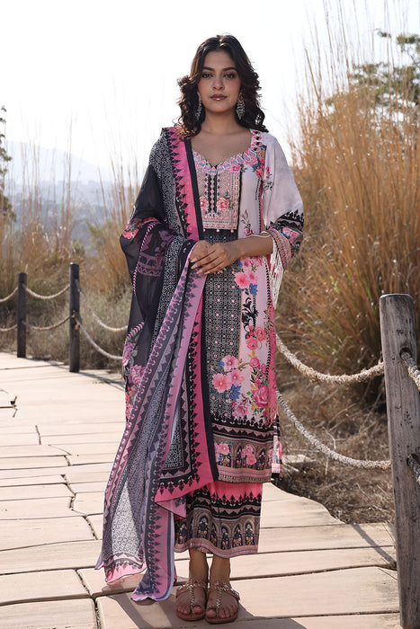 Buttercream Pink Muslin Kurta Set