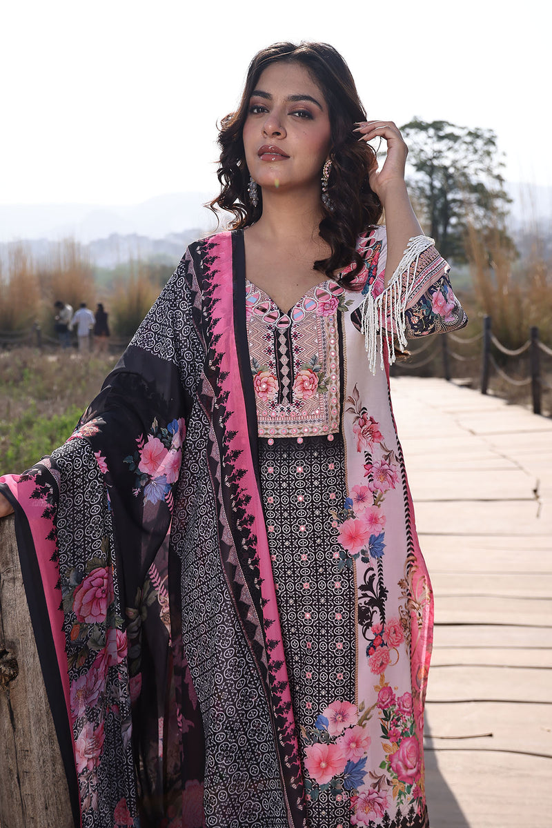 Buttercream Pink Muslin Kurta Set