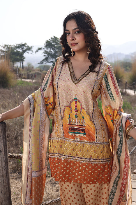 Misted Yellow Muslin Kurta Set