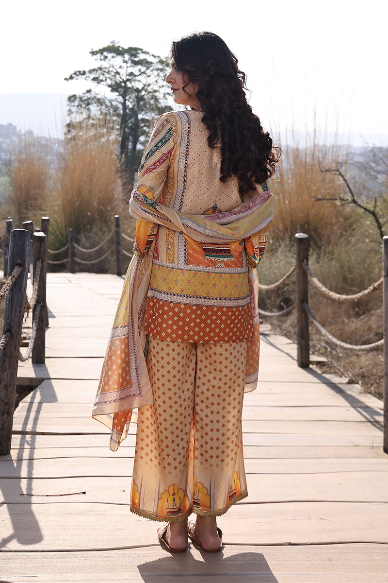 Misted Yellow Muslin Kurta Set