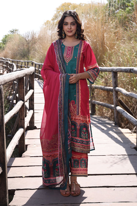 Persian Pink Muslin Kurta Set