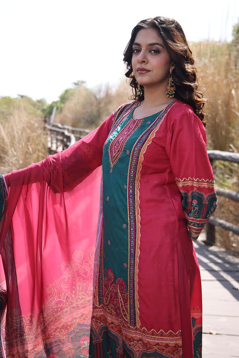 Persian Pink Muslin Kurta Set