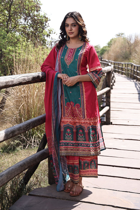 Persian Pink Muslin Kurta Set