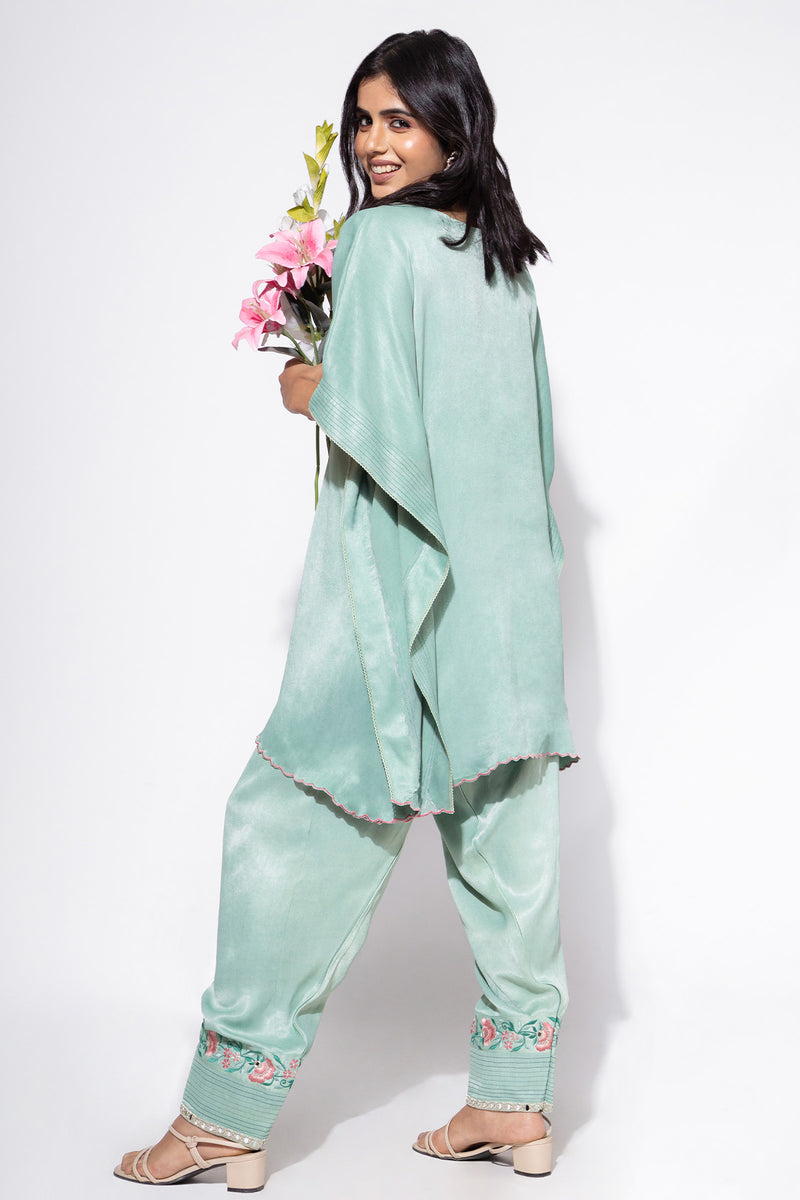 Blue Kaftan & Salwar Set