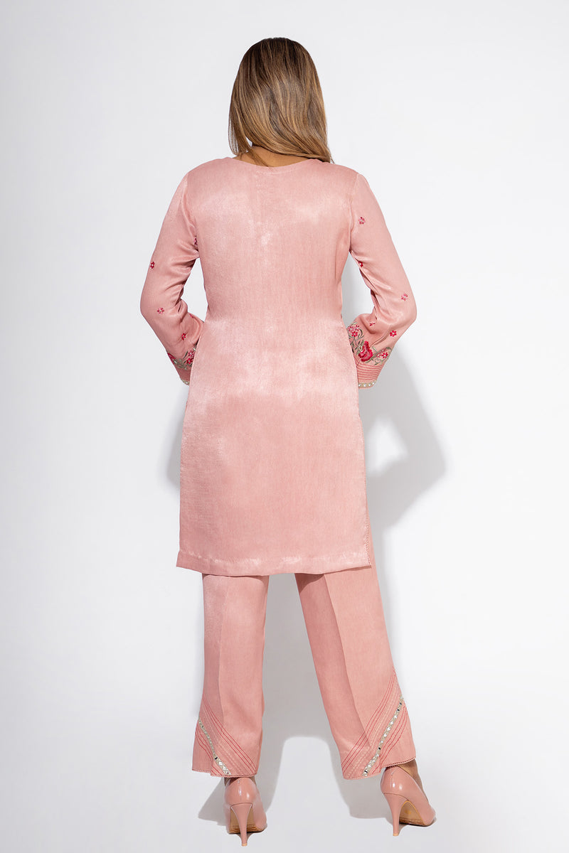 Pink Short Kurta & Pant Set