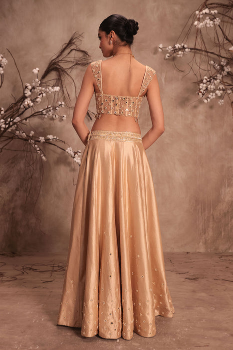 Nazakat Ivory Heavy Cape Style Lehenga Set