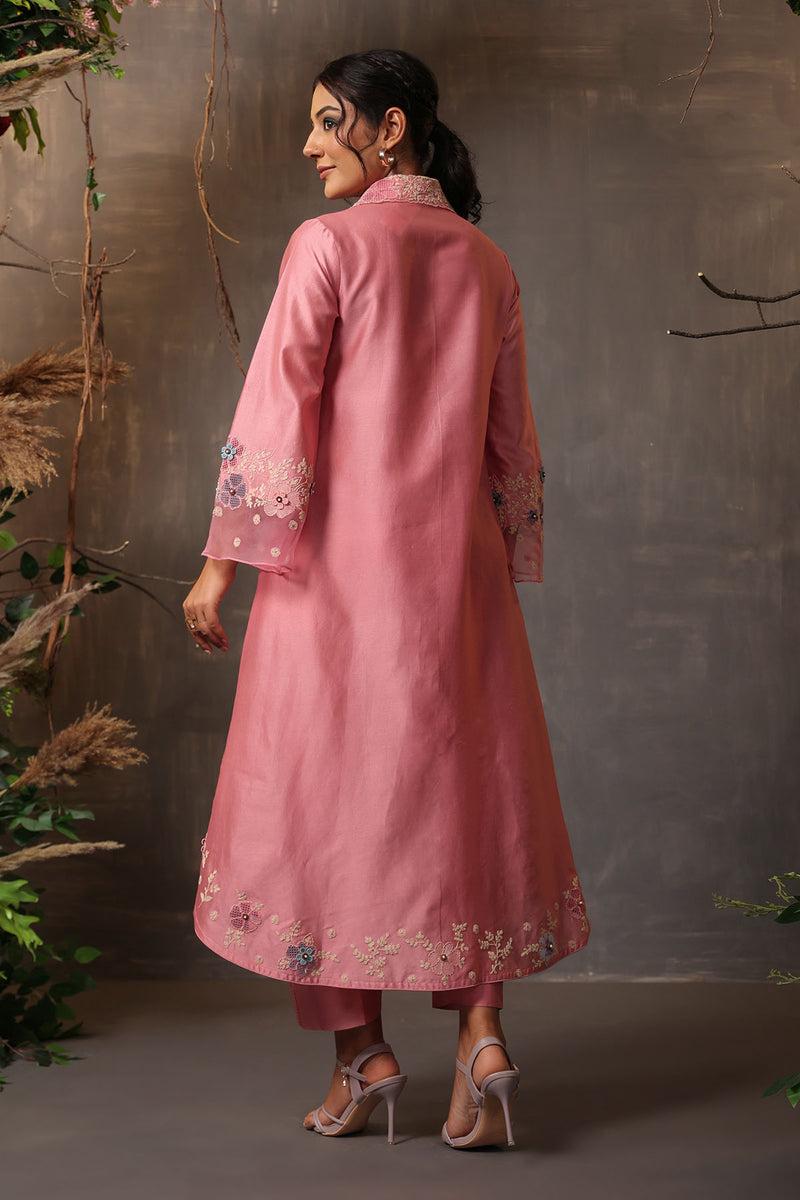 GULSHAN LONG COORD SET PINK