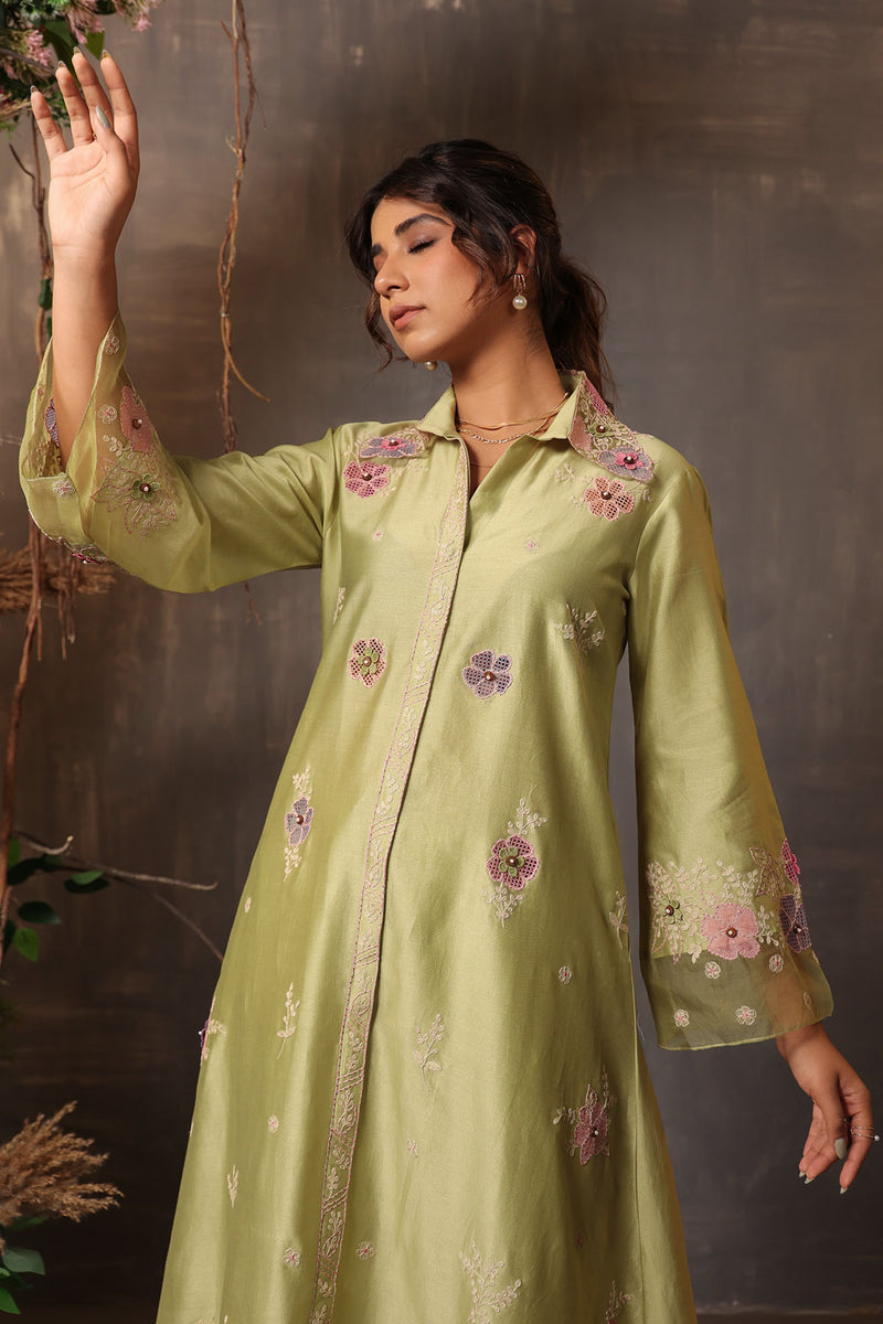 GULSHAN LONG COORD SET MINT GREEN