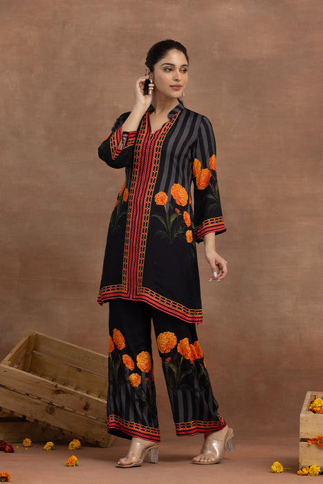 Trishna- Black Placement Coord Set