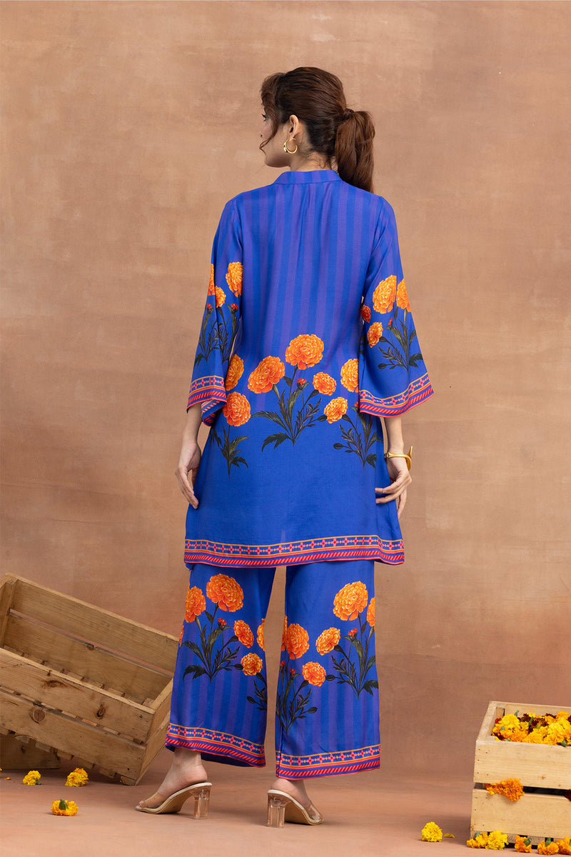 Yashna - Electric Blue Placement Coord Set