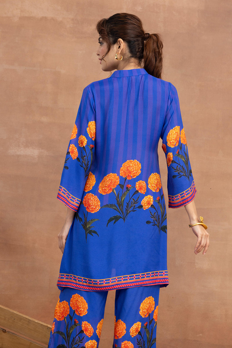 Yashna - Electric Blue Placement Coord Set