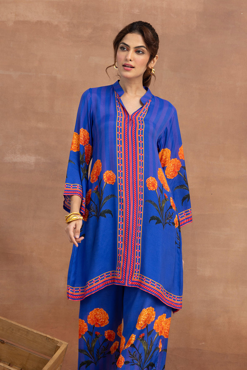 Yashna - Electric Blue Placement Coord Set