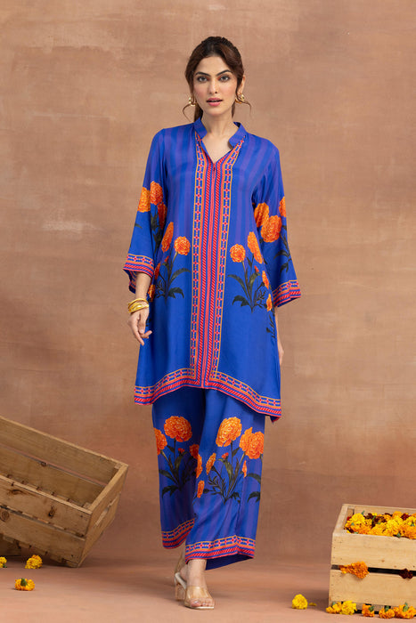 Yashna - Electric Blue Placement Coord Set