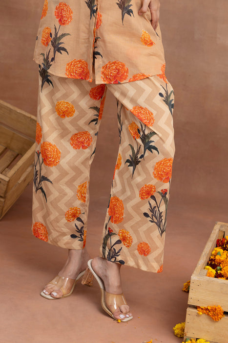 Svara-Fawn Shirt Coord Set