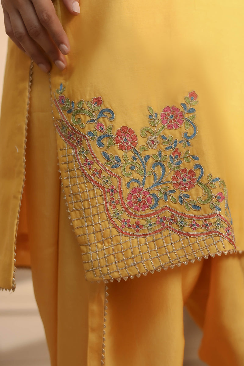 Yellow Kurta & Dhoti Set