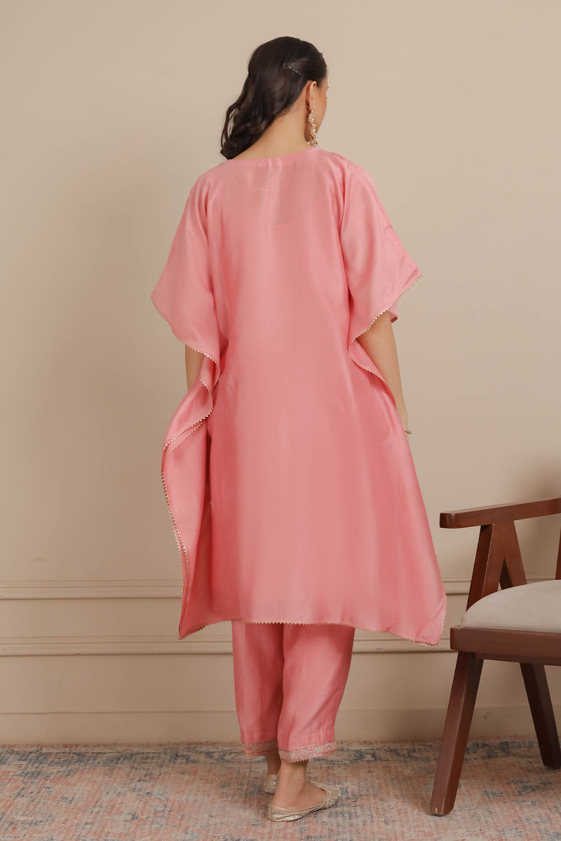 Pink Kaftaan & Pants Set