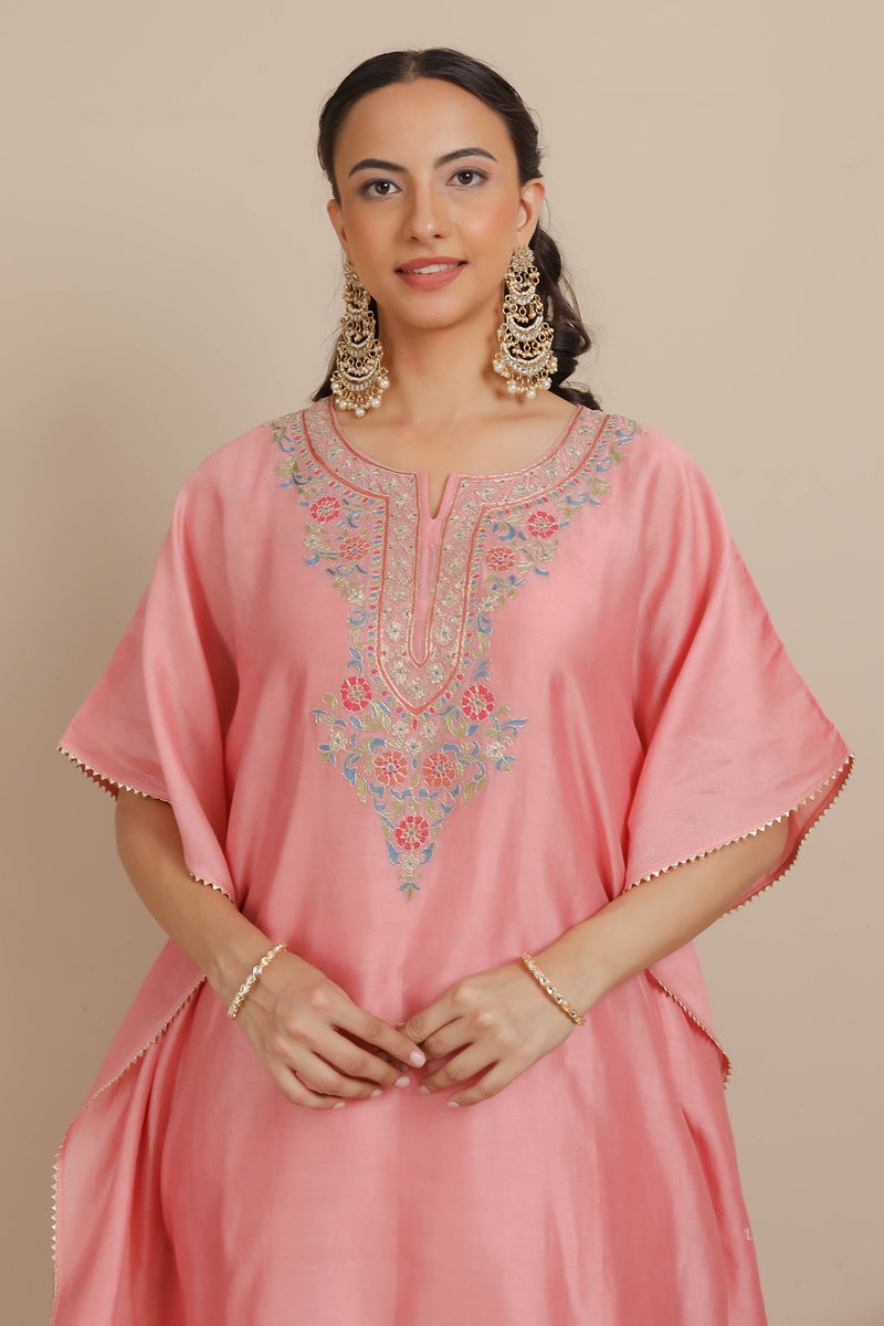 Pink Kaftaan & Pants Set