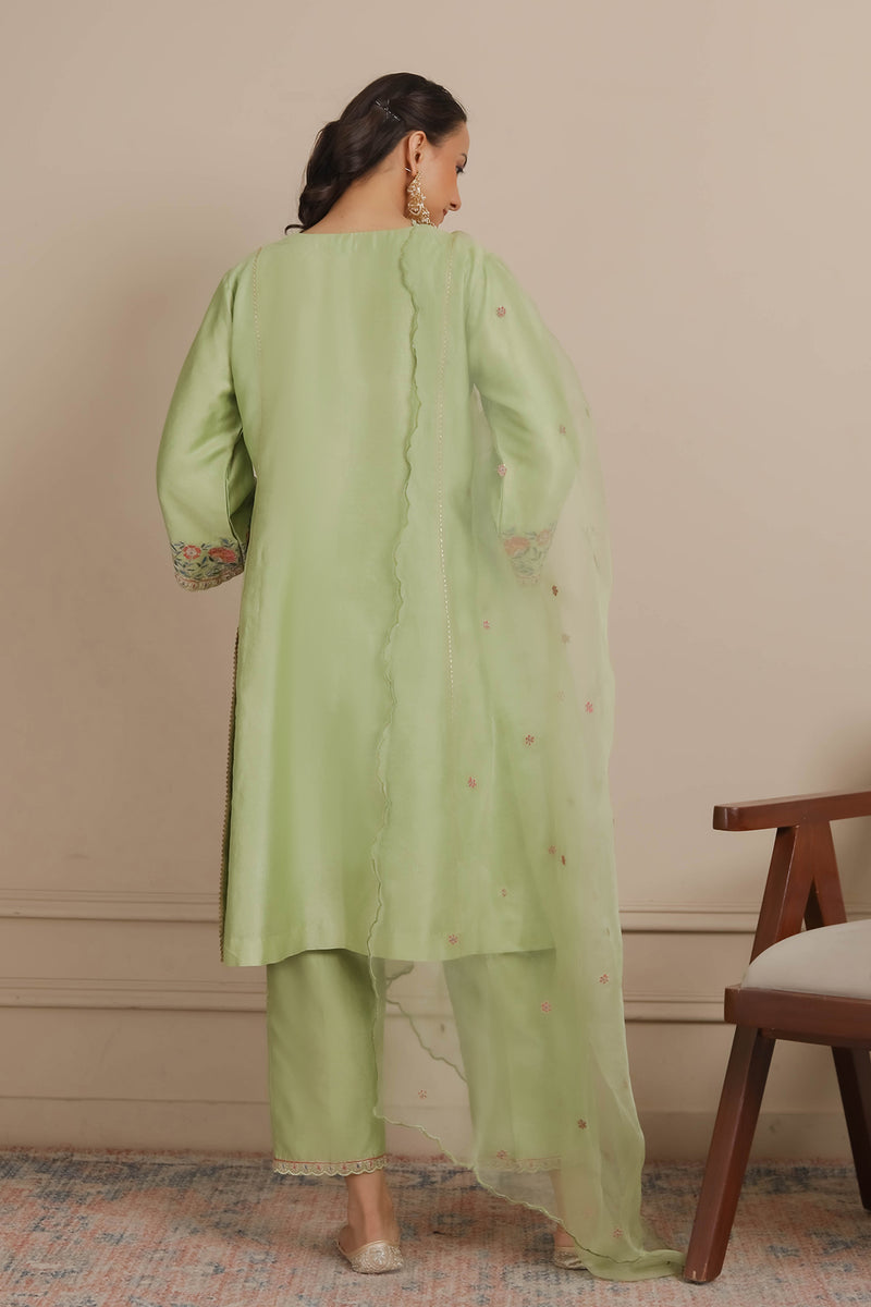 Green Kurta & Pants Set