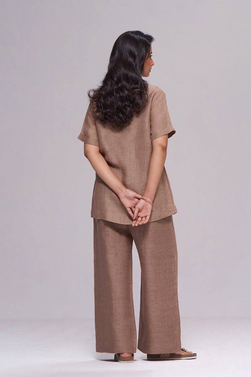 Milk Chocolate Pure Linen Co-ord Set