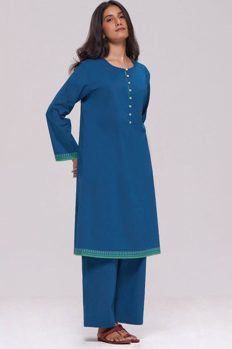 Deep Blue Cotton Co-ord Set