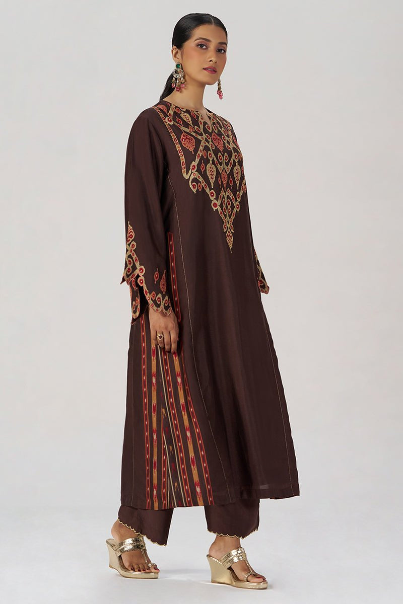 Deep Coffee Festive Co-ord Set