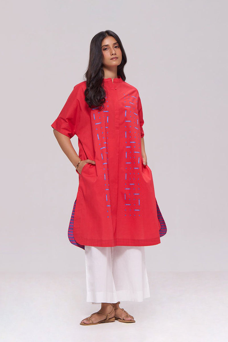 Red Pure Cotton Co-ord Set