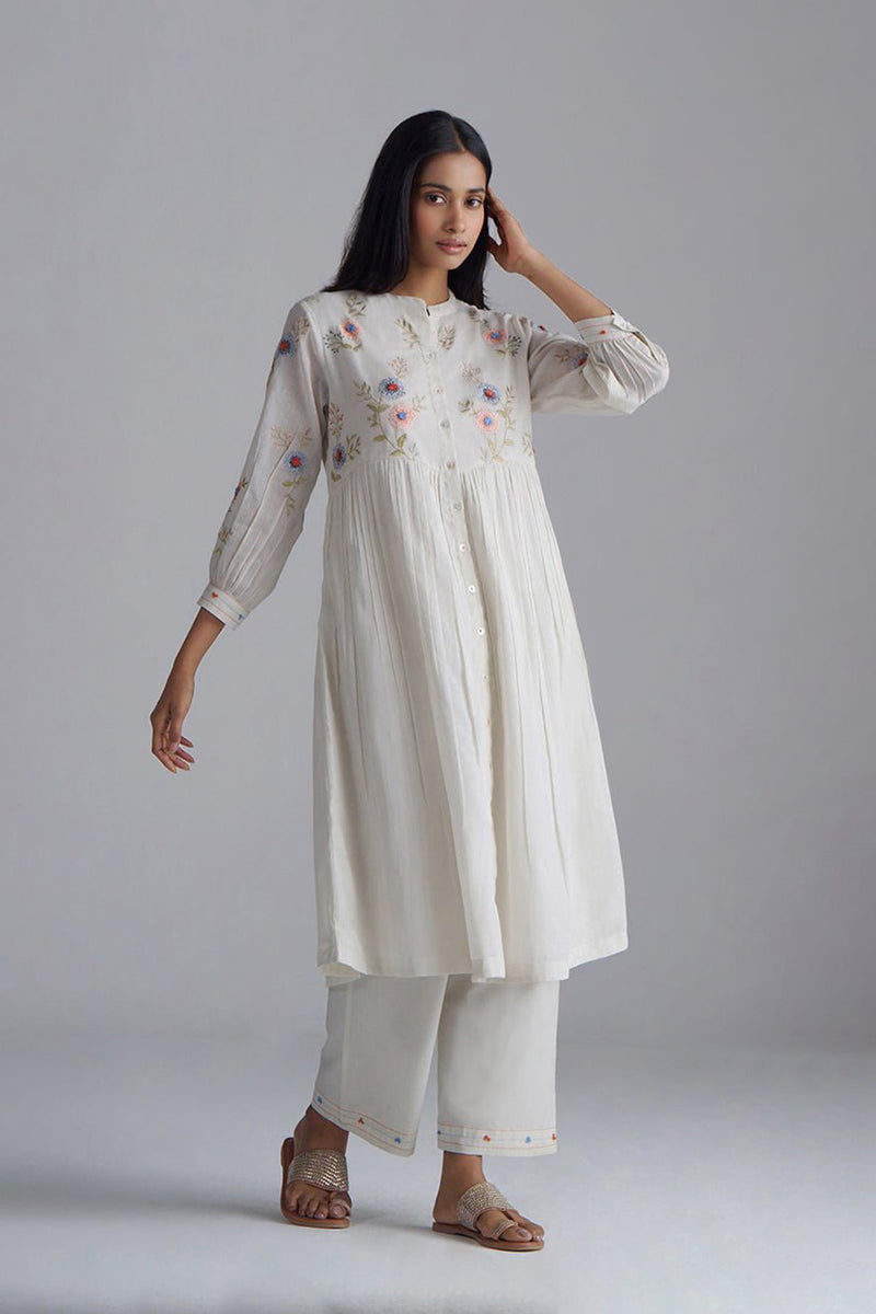 Ivory Mul-Mul Co-ord Set