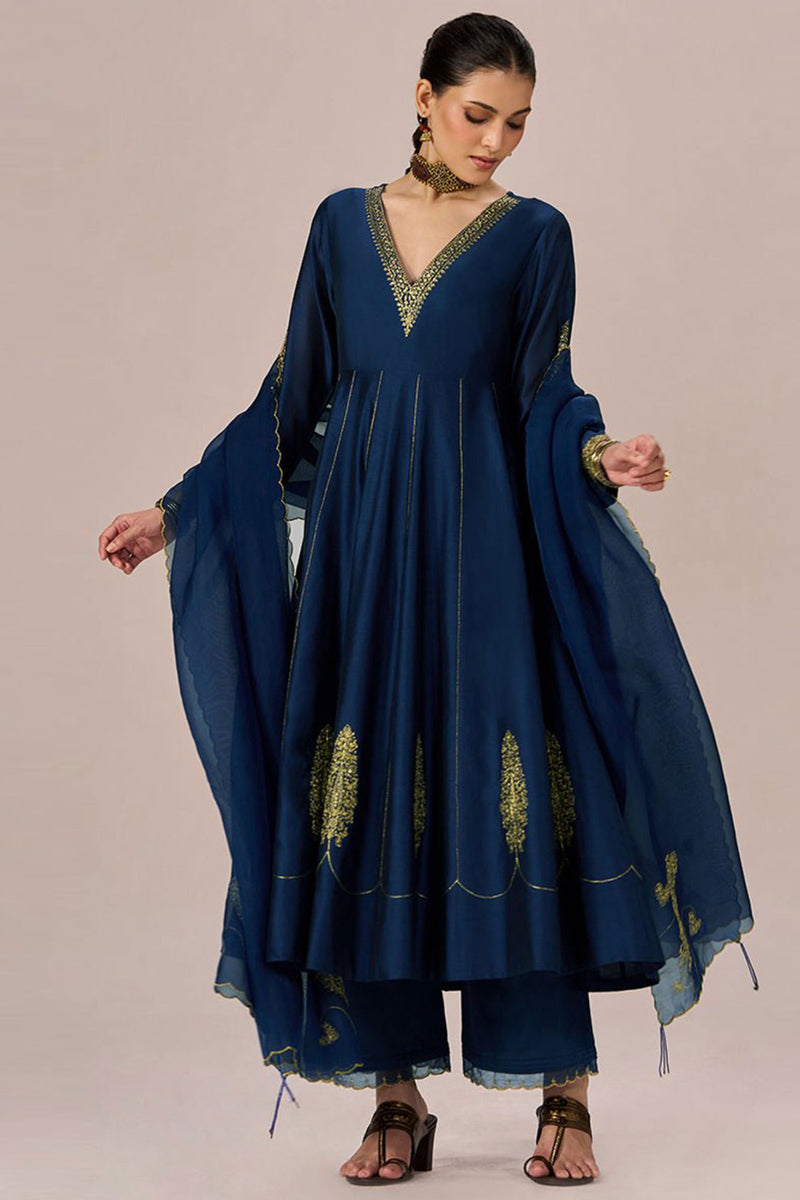 Rich Blue Festive Kurta Set