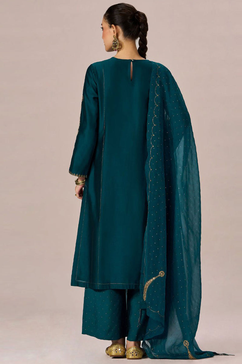 Deep Teal Festive Kurta Set
