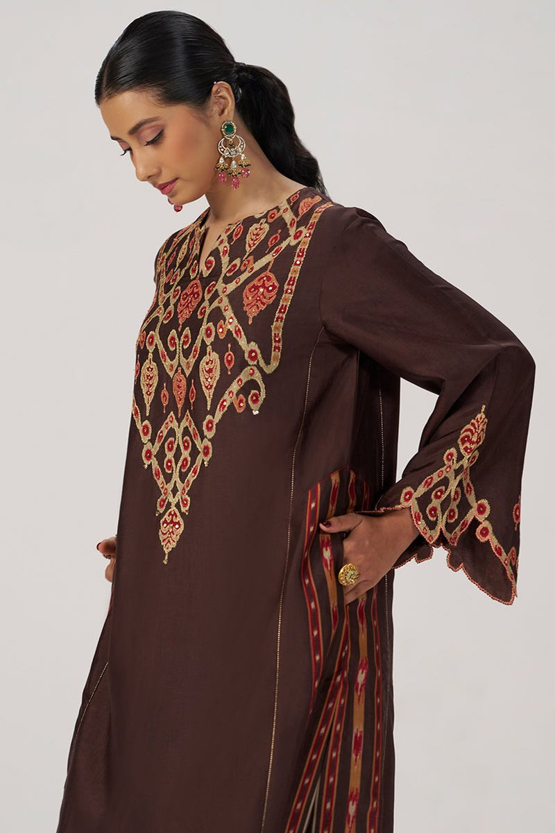 Deep Coffee Festive Co-ord Set