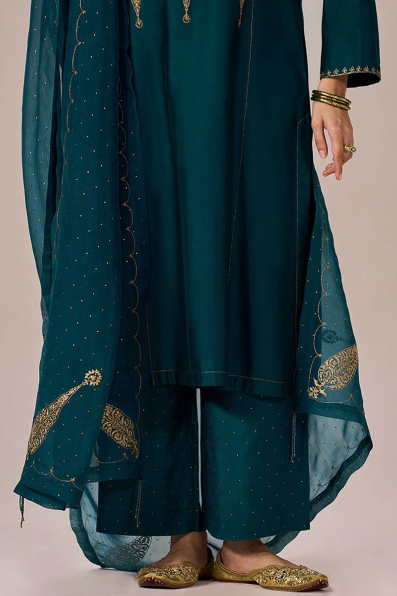 Deep Teal Festive Kurta Set