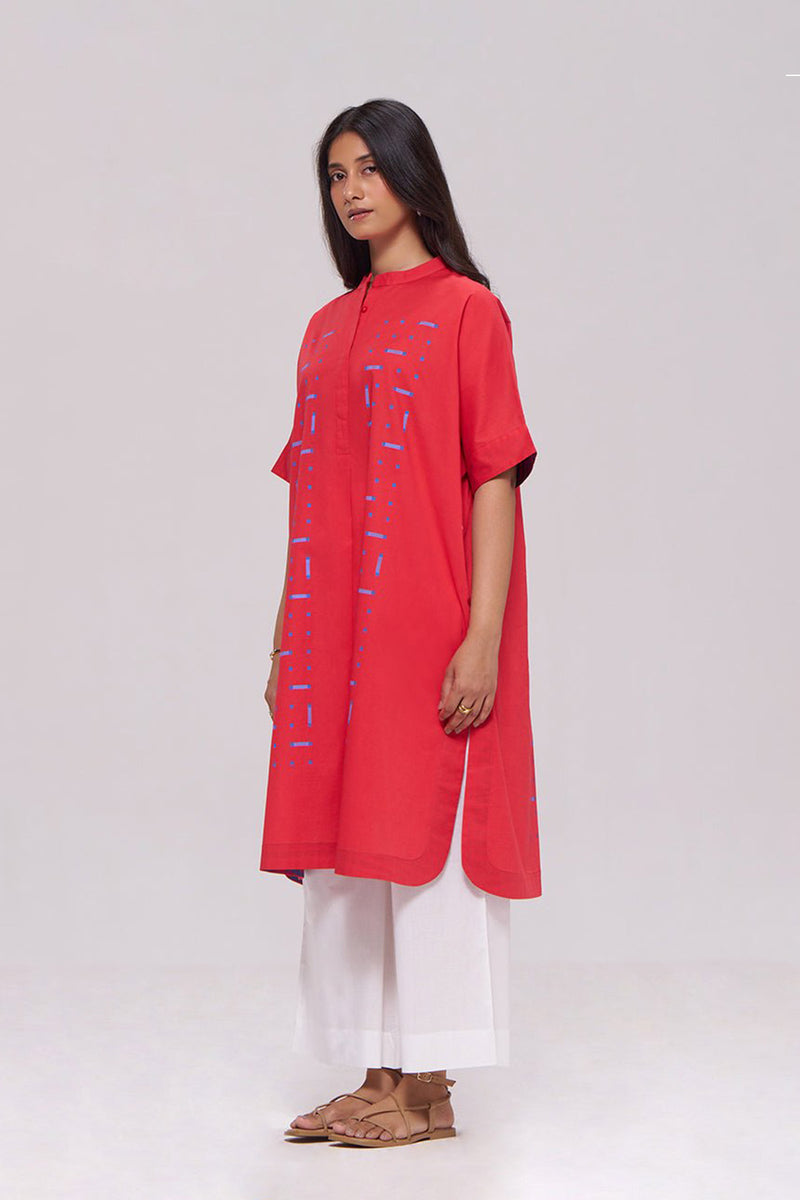 Red Pure Cotton Co-ord Set