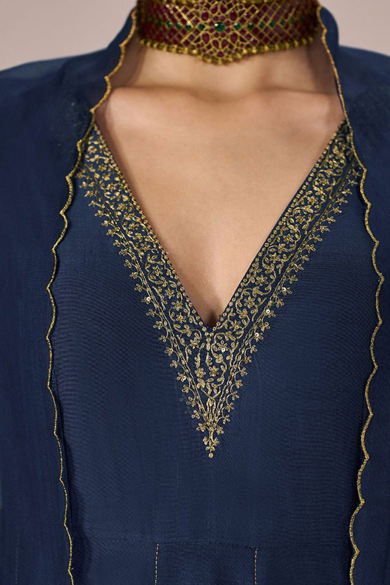 Rich Blue Festive Kurta Set