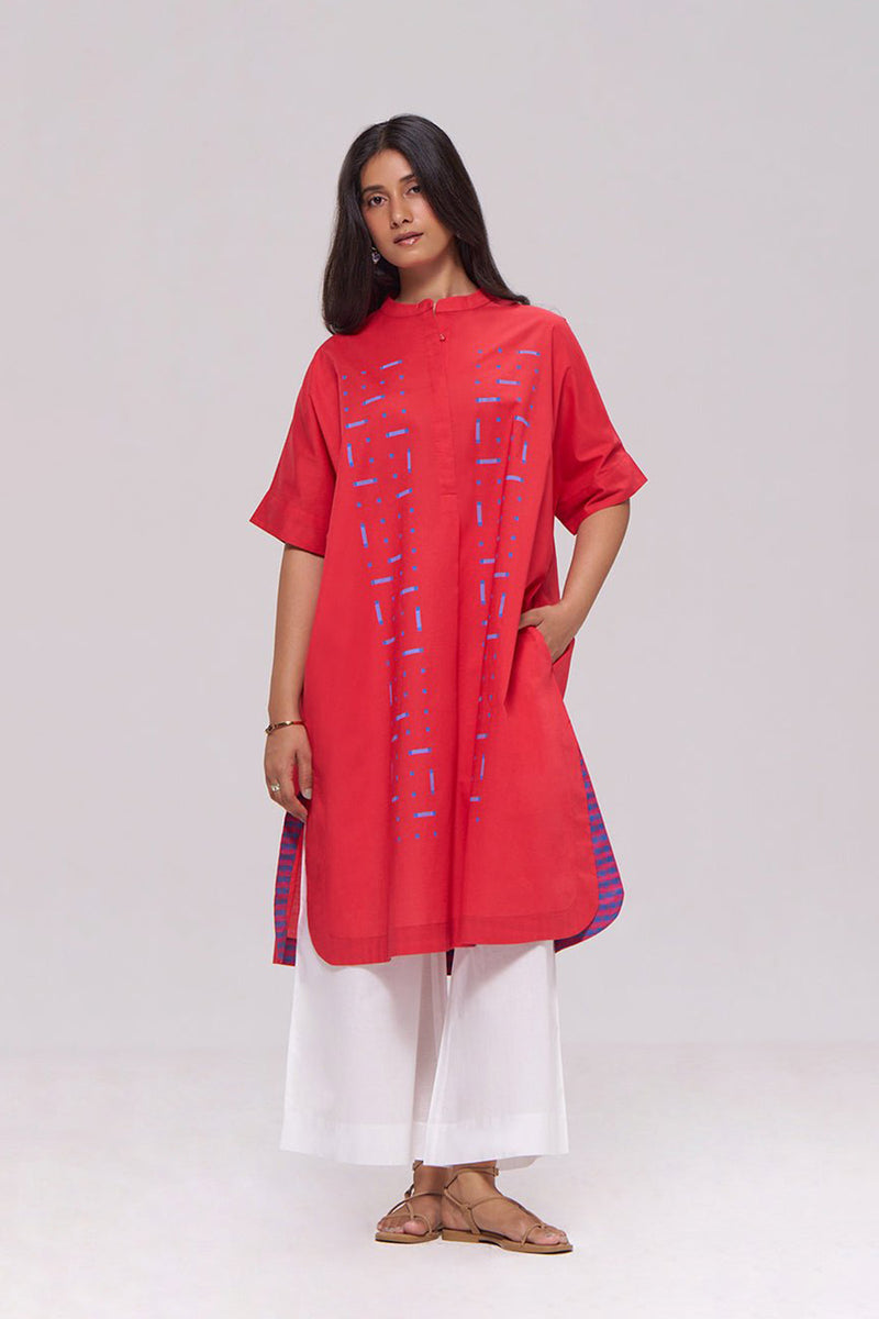 Red Pure Cotton Co-ord Set