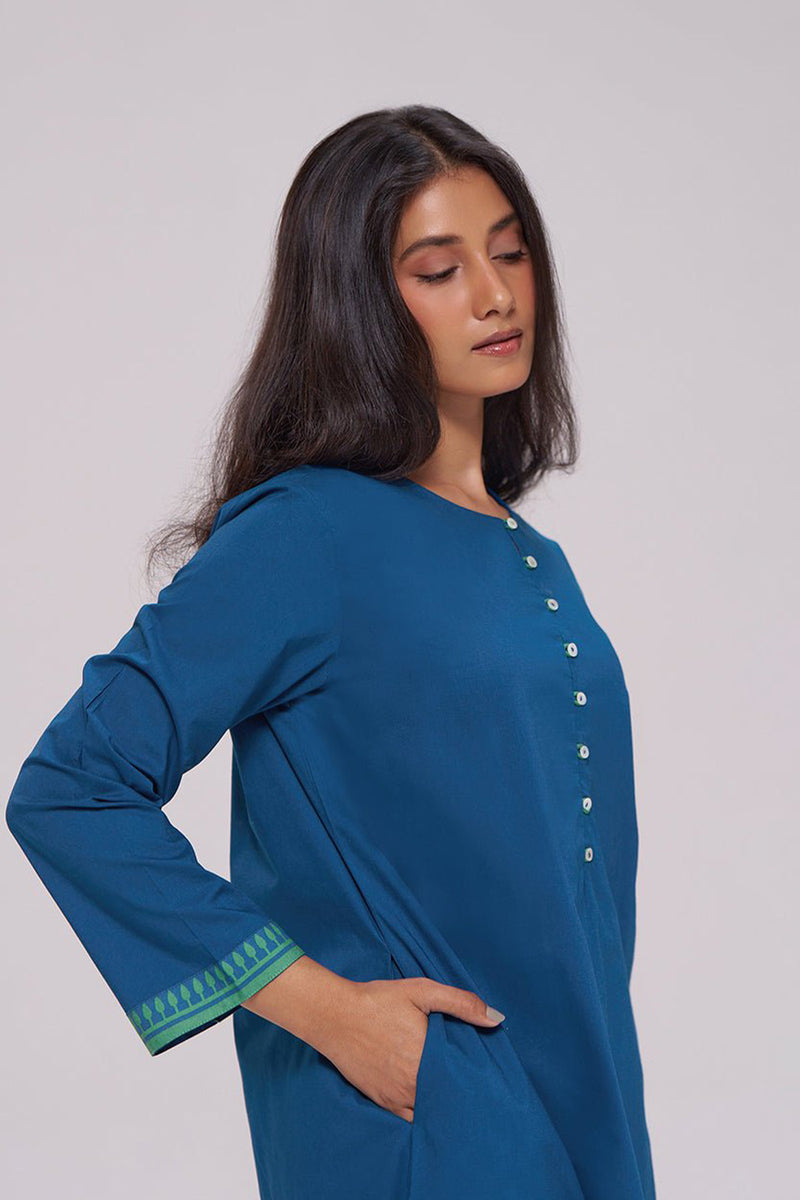 Deep Blue Cotton Co-ord Set