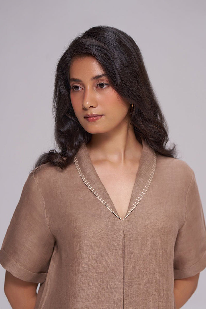 Milk Chocolate Pure Linen Co-ord Set