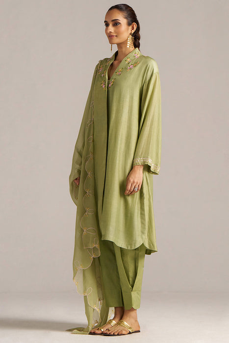Winter Pear Bemberg Silk Festive Kurta Set