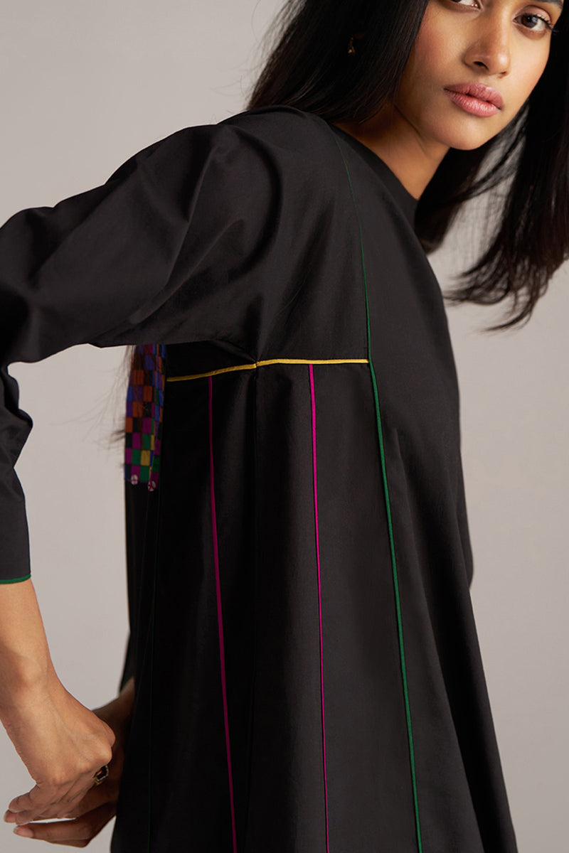 Black With Multi Colour Checkard Co-ord Set