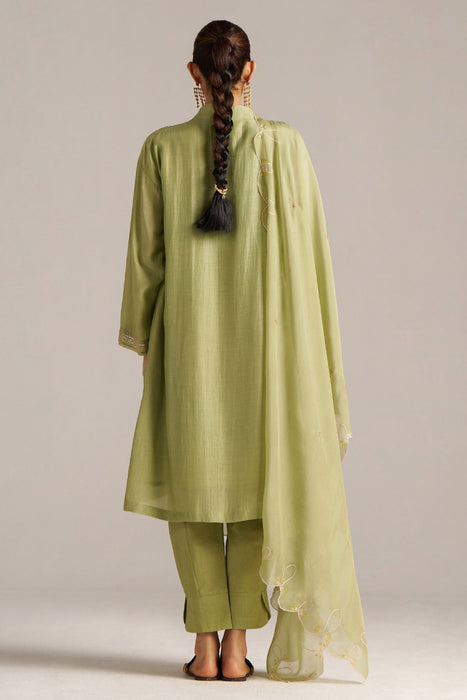 Winter Pear Bemberg Silk Festive Kurta Set