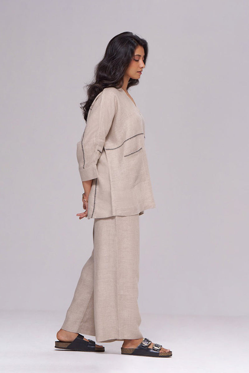 Undyed Natural Linen Co-ord Set