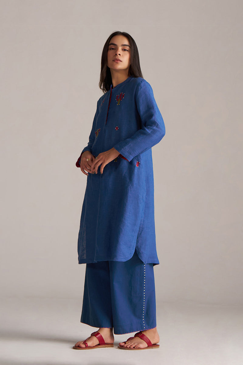 Galaxy Blue Linen Co-ord Set