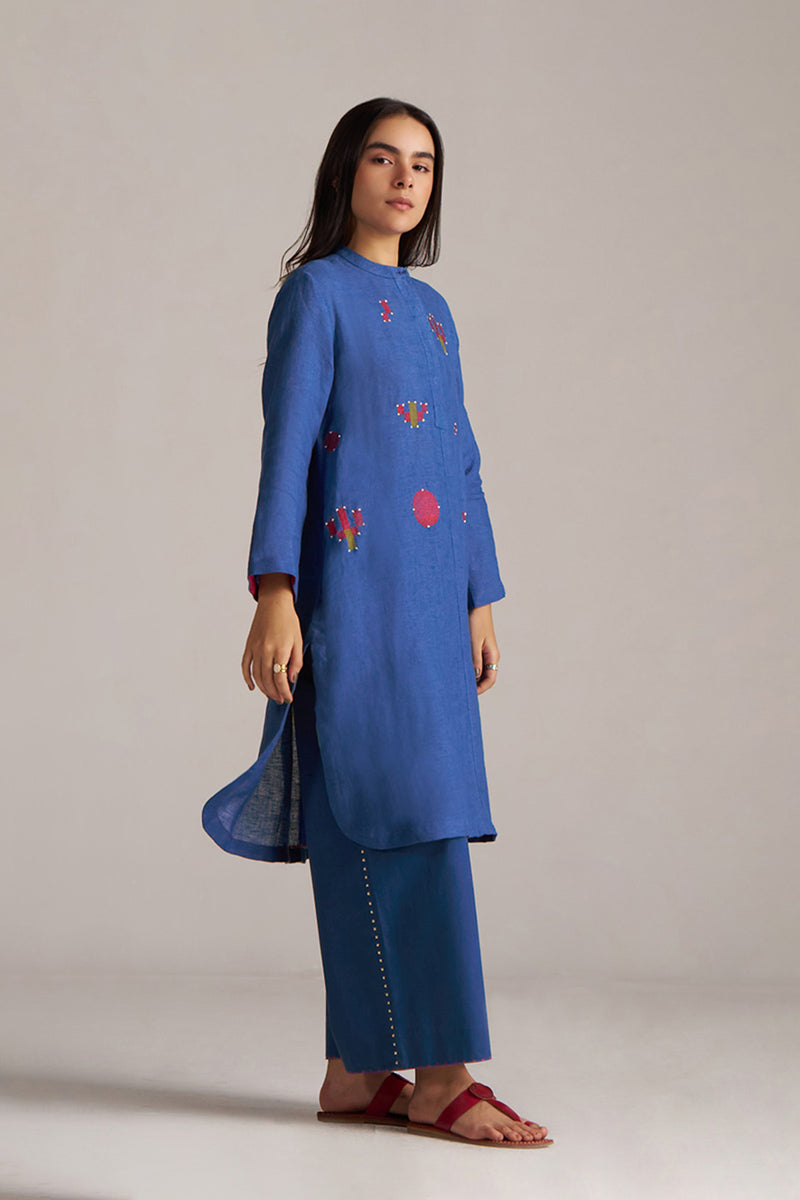 Galaxy Blue Linen Co-ord Set
