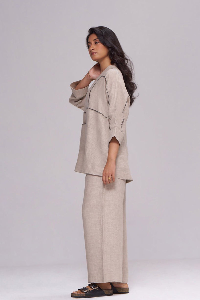 Undyed Natural Linen Co-ord Set