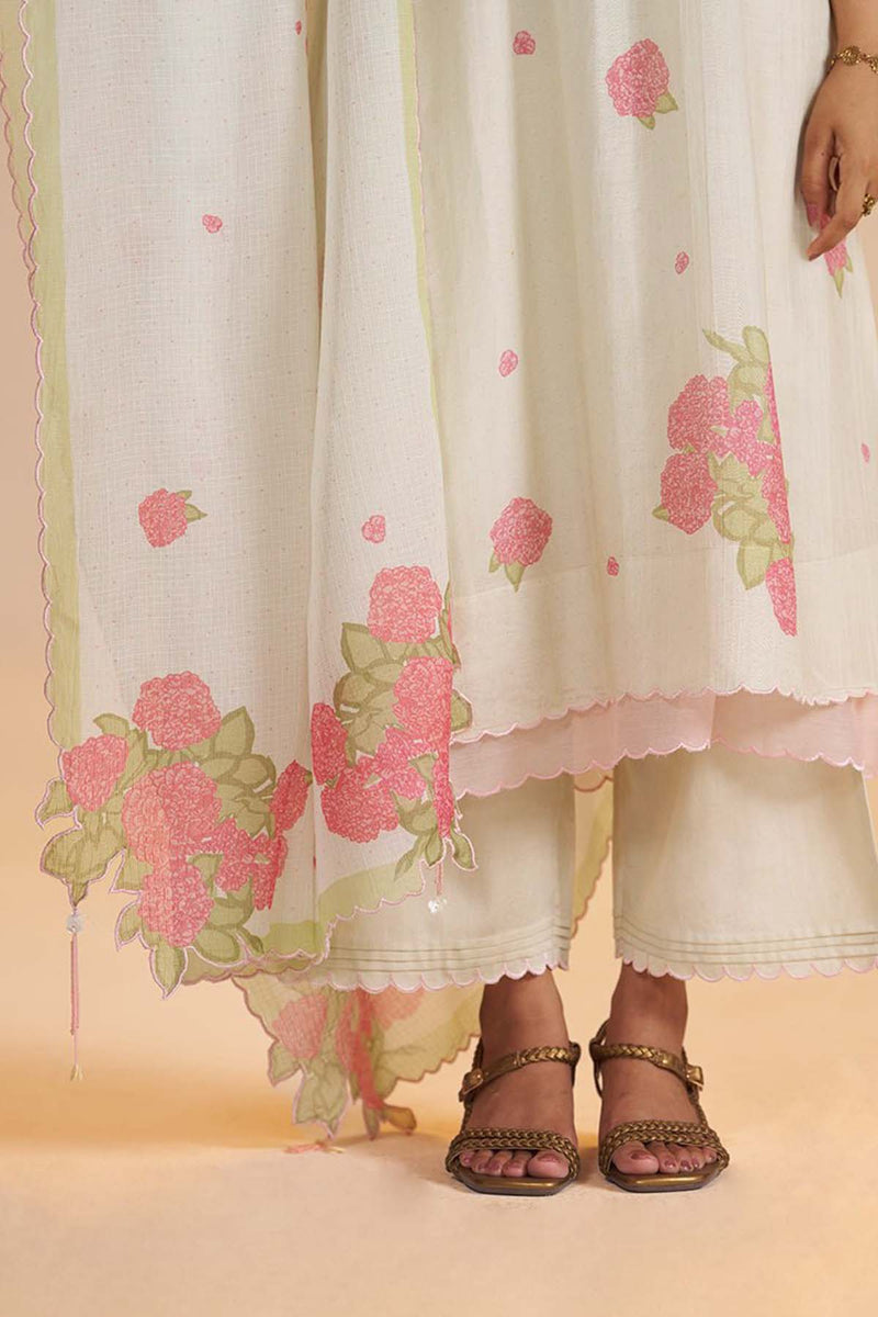 Butter Yellow Chanderi Light Festive Kurta Set