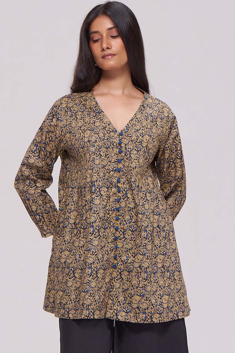 Black and Blue Cotton Top