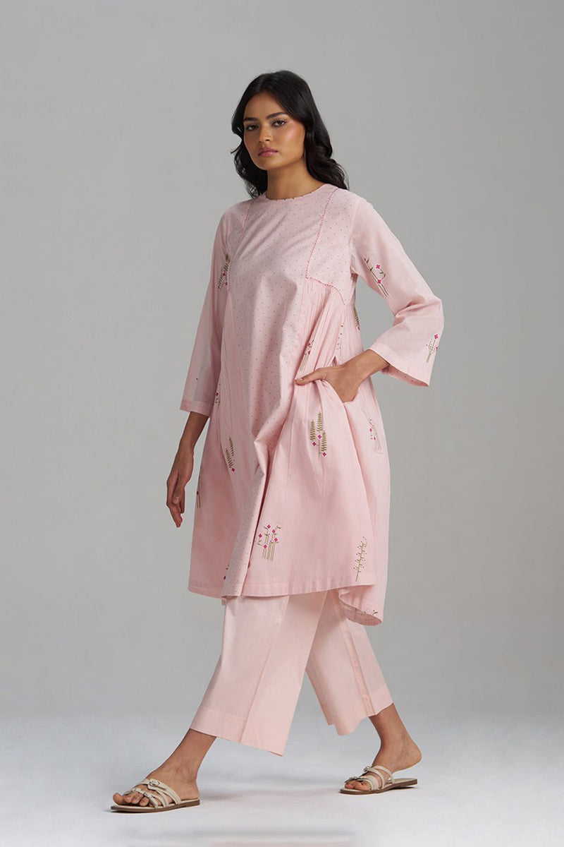 Rose Pink Mul-Mul Co-ord Set
