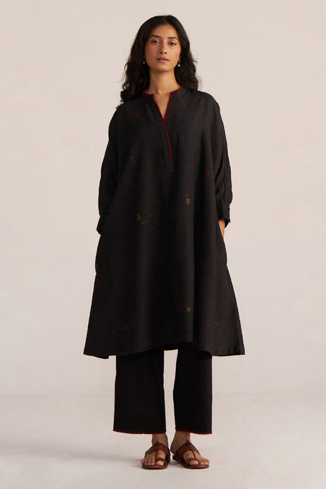 Black Multi-Colour Woven Co-ord Set