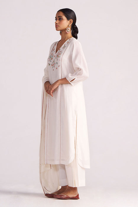 Ivory Embroidered Kurta Set