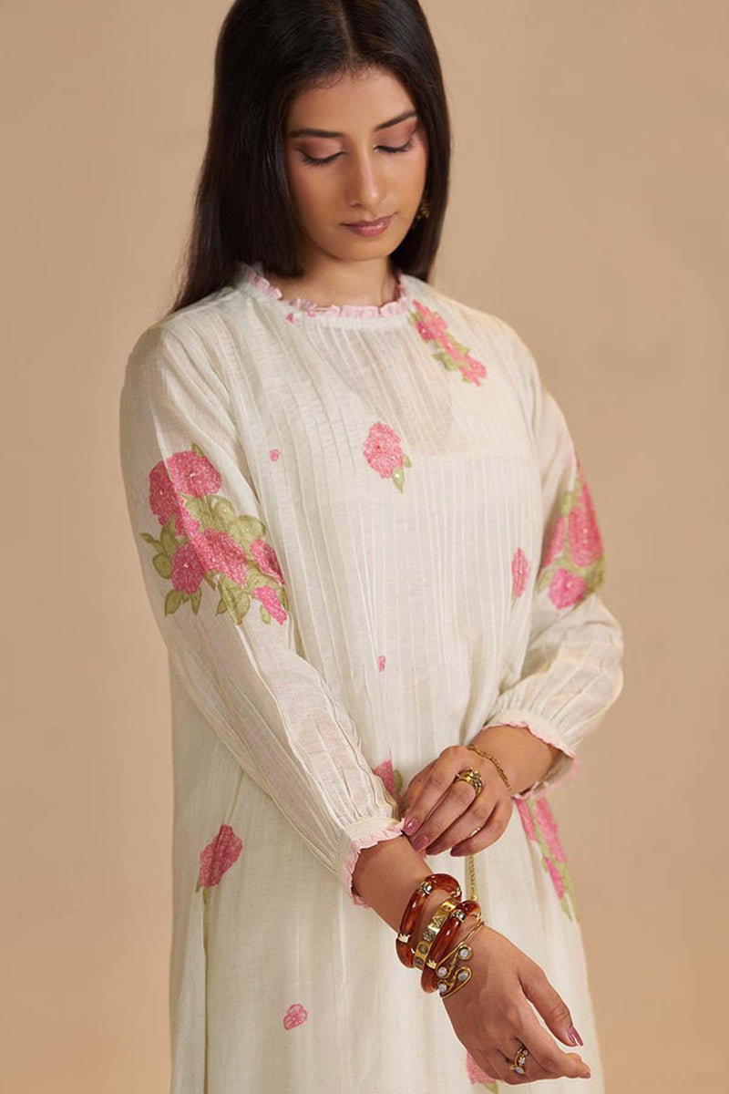 Butter Yellow Chanderi Light Festive Kurta Set
